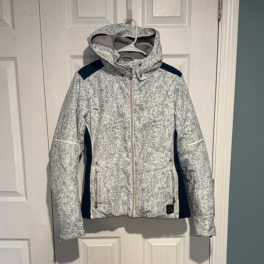 Womens Snow Jacket - White and blue